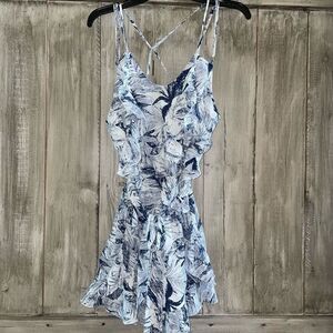 L’atiste Ruffle Romper Navy Palm